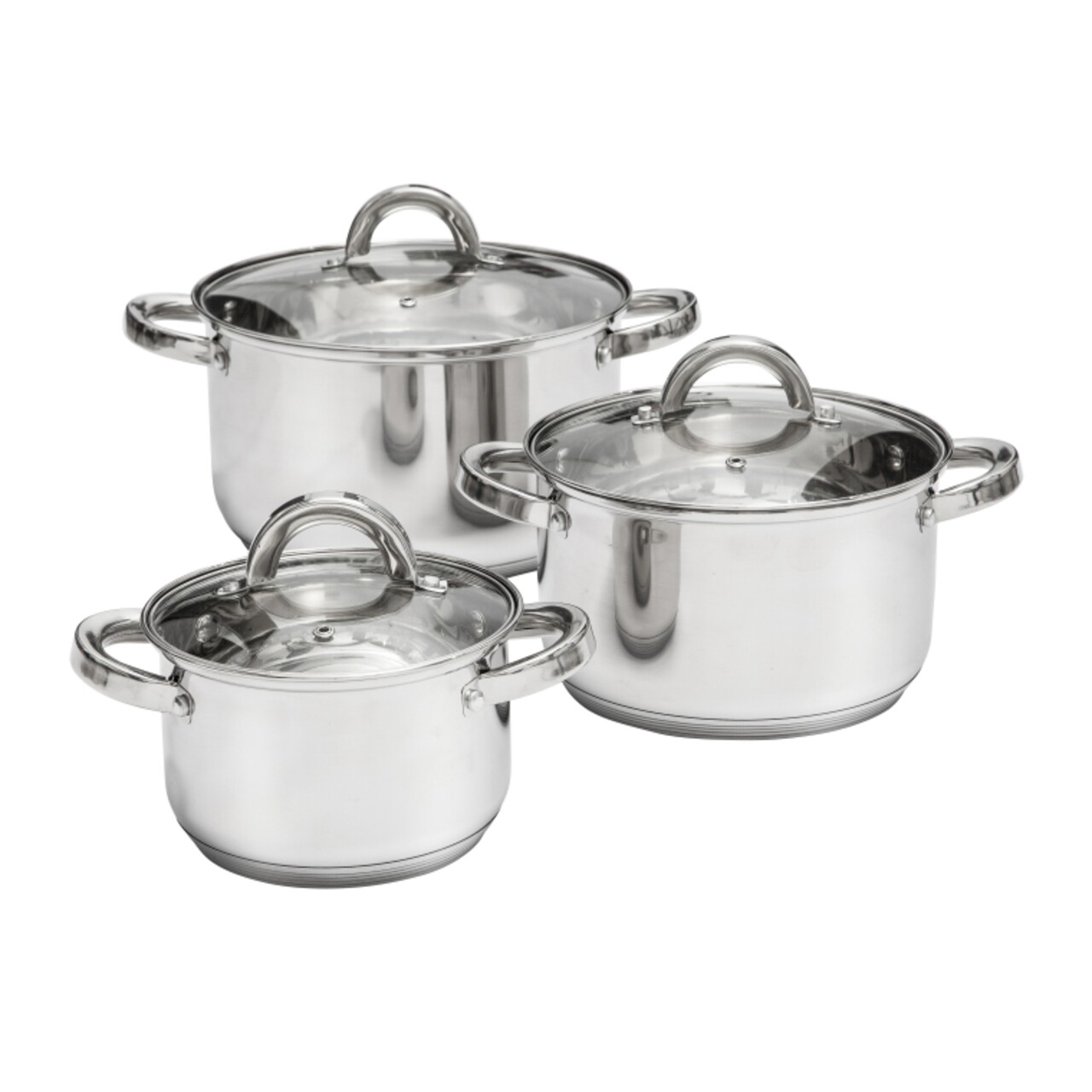 Set oale 6 piese Berry, Ambition, 1.9 L / 3.5 L / 6.2 L, inox, interior gradat, argintiu - imagine 3